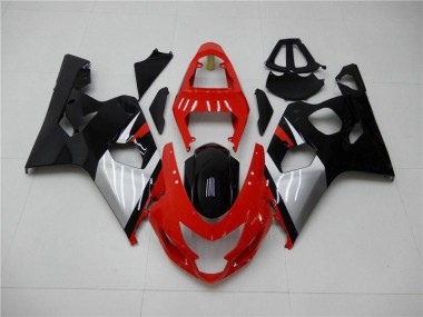 Rojo Negro Carenado Moto & Plástico Suzuki GSXR 600 / 750 K4 04-05