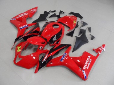 Rojo Negro Carrera Carenado Moto Honda CBR 600 RR 07-08