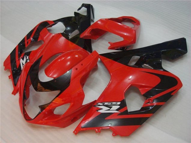 Rojo Negro Kit Carenado Inyección Suzuki GSXR 600 / 750 K4 04-05