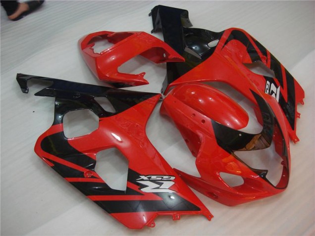 Rojo Negro Kit Carenado Inyección Suzuki GSXR 600 / 750 K4 04-05