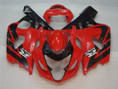 Rojo Negro Kit Carenado Inyección Suzuki GSXR 600 / 750 K4 04-05