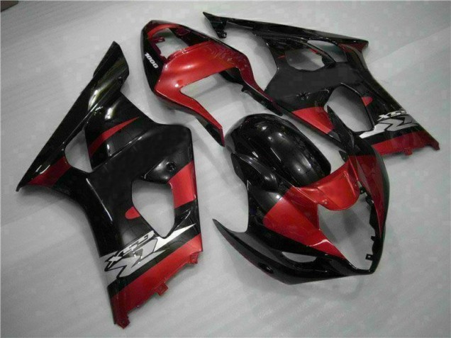 Rojo Negro Kit Carenado Moto Suzuki GSXR 1000 K3 03-04 Rojo Negro Kit Carenado Moto Suzuki GSXR 1000 K3 03-04