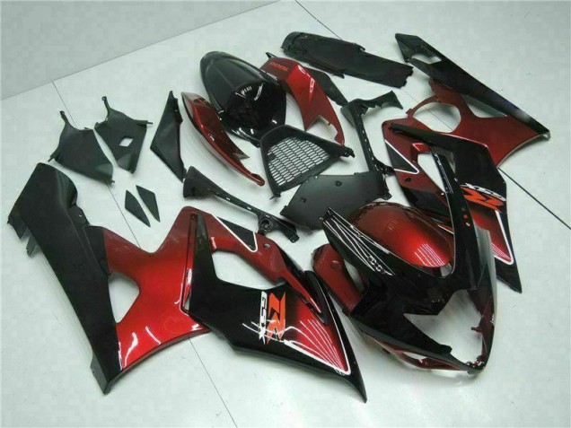 Rojo Negro Kit Completo Carenado Moto Suzuki GSXR 1000 K5 05-06 Rojo Negro Kit Completo Carenado Moto Suzuki GSXR 1000 K5 05-06