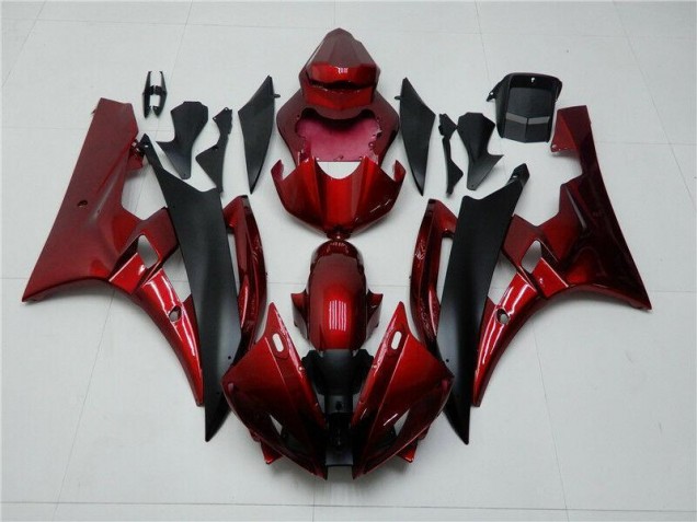 Rojo Negro Kits Carenado Moto Yamaha R6 06-07 Rojo Negro Kits Carenado Moto Yamaha R6 06-07