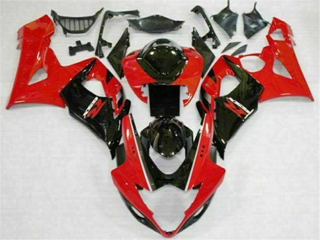 Rojo Negro Kits Completo Carenado Moto ABS Suzuki GSXR 1000 K5 05-06 Rojo Negro Kits Completo Carenado Moto ABS Suzuki GSXR 1000 K5 05-06