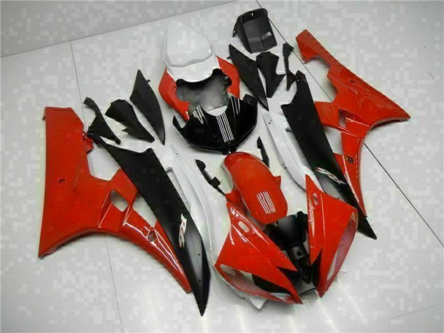Rojo Negro Kits Completo Carenado Moto Yamaha R6 06-07 Rojo Negro Kits Completo Carenado Moto Yamaha R6 06-07