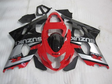 Rojo Negro Plata Carenado Moto Suzuki GSXR 600 K4 04-05