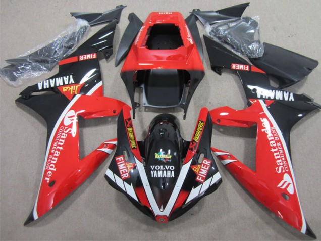 Rojo Negro Santander Carenado Moto Yamaha R1 02-03 Rojo Negro Santander Carenado Moto Yamaha R1 02-03