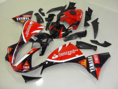Rojo Negro Santander Carenado Moto Yamaha R1 12-14