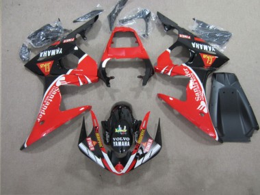 Rojo Negro Santander Carenado Moto Yamaha R6 03-05