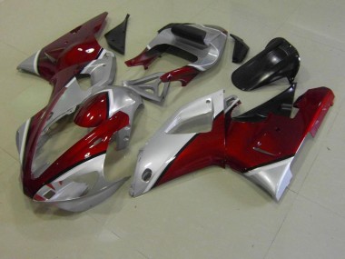 Rojo & Plata Carenado Moto Yamaha R1 00-01
