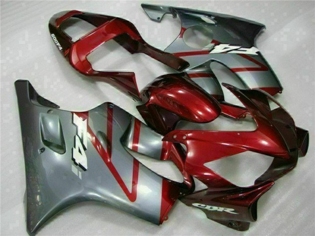 Rojo Plata Kits Completo Carenado Moto ABS Honda CBR 600 F4i 01-03 Rojo Plata Kits Completo Carenado Moto ABS Honda CBR 600 F4i 01-03