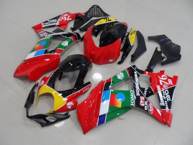 Rojo & Verde Carenado Moto Suzuki GSXR 1000 K7 07-08 Rojo & Verde Carenado Moto Suzuki GSXR 1000 K7 07-08