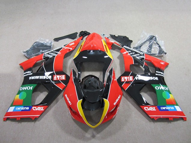 Rojo Verde Negro Carenado Moto Suzuki GSXR 1000 K3 03-04 Rojo Verde Negro Carenado Moto Suzuki GSXR 1000 K3 03-04