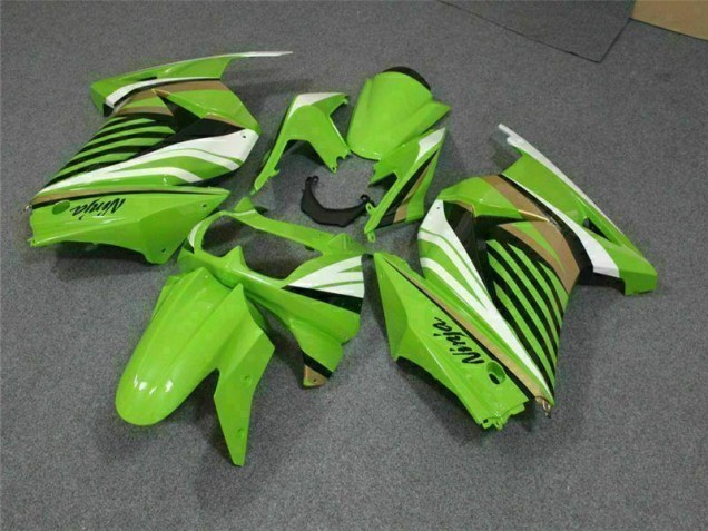 Verde Blanco Negro Ninja Carenado Moto Kawasaki EX250 08-12 Verde Blanco Negro Ninja Carenado Moto Kawasaki EX250 08-12