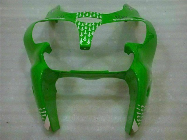 Verde Negro ABS Carenado Motocicleta Kawasaki ZX6R 00-02