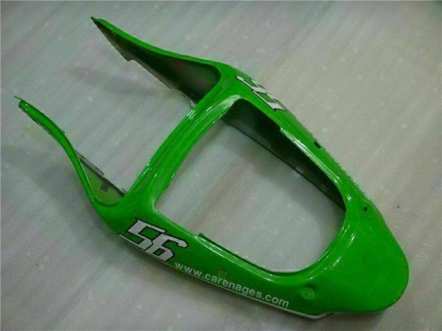 Verde Negro ABS Carenado Motocicleta Kawasaki ZX6R 00-02