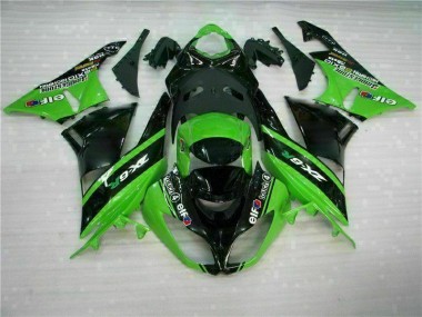 Verde Negro ABS Moto Plástico Kawasaki ZX6R 09-12