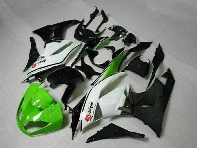 Verde Negro Blanco 25 Carenado Moto Kawasaki ZX6R 09-12 Verde Negro Blanco 25 Carenado Moto Kawasaki ZX6R 09-12