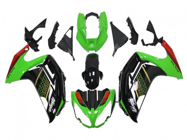 Verde Negro Carenado Moto Kawasaki EX650 12-16 Verde Negro Carenado Moto Kawasaki EX650 12-16