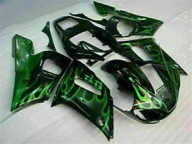 Verde Negro Carenado Moto Yamaha R6 98-02 Verde Negro Carenado Moto Yamaha R6 98-02