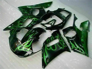 Verde Negro Carenado Moto Yamaha R6 98-02