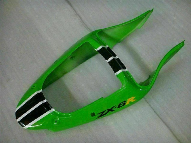 Verde Negro Inyección Kits Carenado Moto Kawasaki ZX6R 00-02