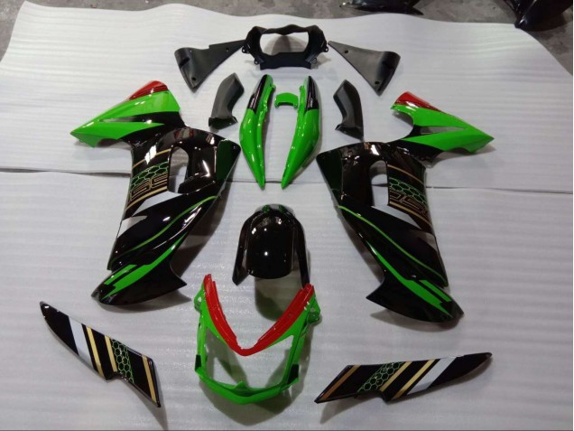 Verde Negro Kits Completo Carenado Moto Kawasaki EX650 06-08 Verde Negro Kits Completo Carenado Moto Kawasaki EX650 06-08