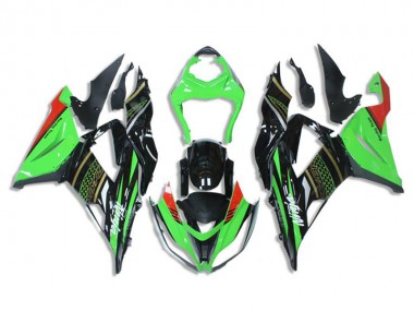 Verde Negro Kits Completo Carenado Moto Kawasaki ZX6R 13-18