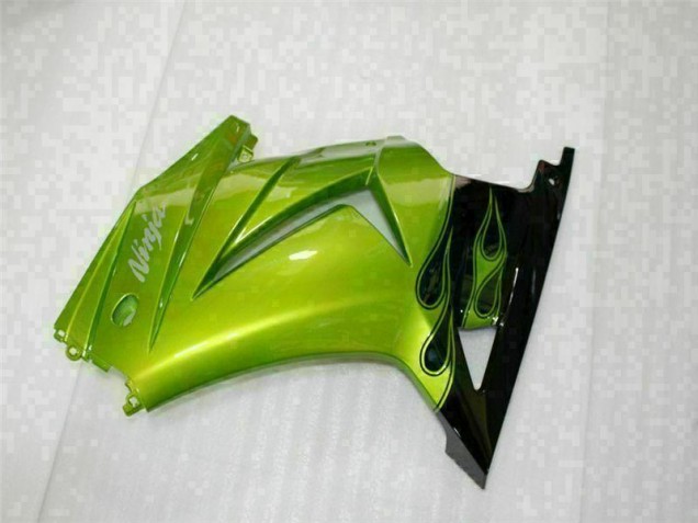Verde Negro Moto Plástico Kawasaki EX250 08-12 Verde Negro Moto Plástico Kawasaki EX250 08-12